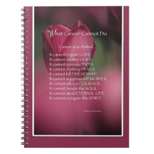 What Cancer Cannot Do, Support and Encouragement Notebook