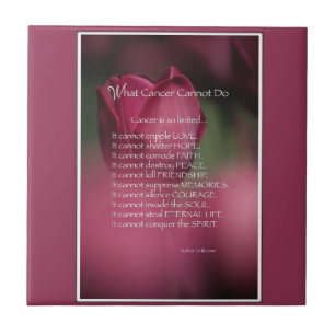 What Cancer Cannot Do, Support and Encouragement Tile