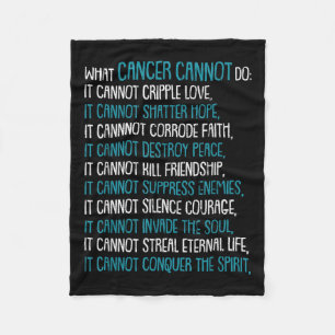What Cancer Cannot Do Trigeminal Neuralgia Awarene Fleece Blanket