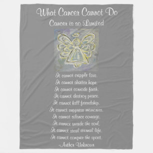 What Cancer Cannot Do White Angel Chemo Blanket