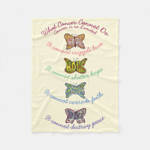 What Cancer Cannot Do Wings Chemo Custom Blanket