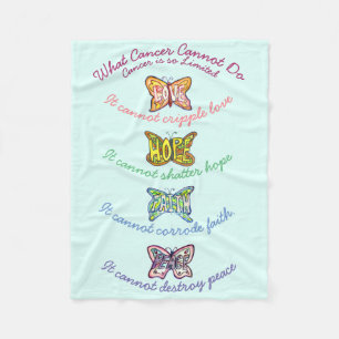 What Cancer Cannot Do Wings Chemo Custom Blanket