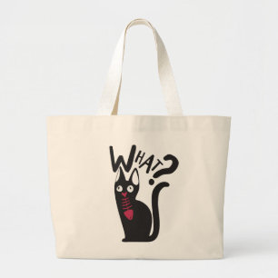What?  Cartoon CatFunnyTote Bag