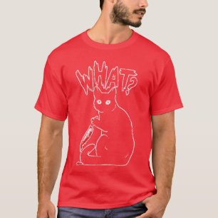 What Cat Knife Horror Dangerous Scary Men Women fr T-Shirt