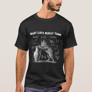 What Cats Really Think Funny Cat Physics Science T T-Shirt