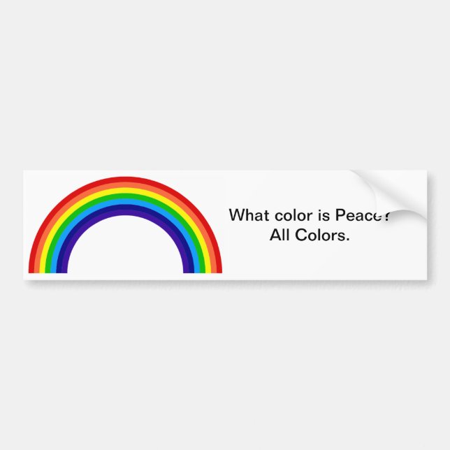 What colour is Peace? Bumper Sticker (Front)