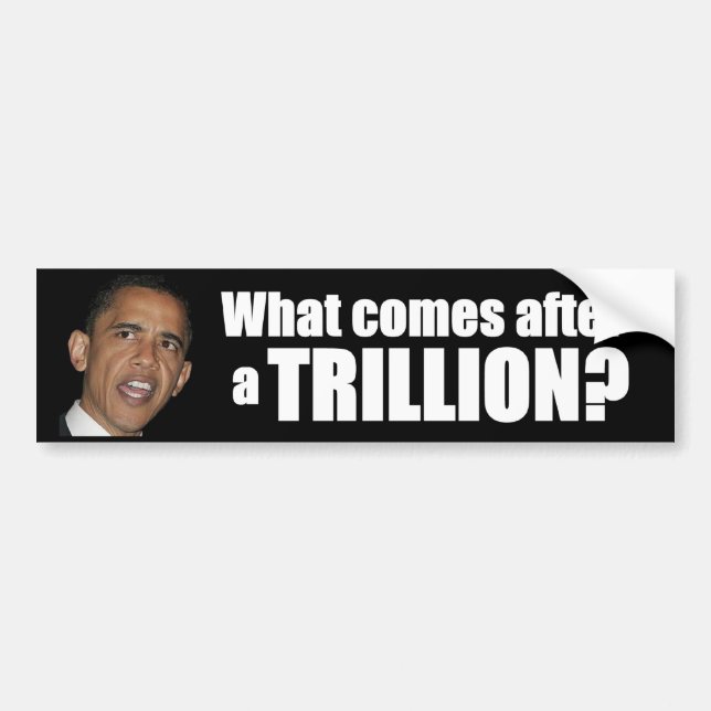 What comes after a Trillion? Bumper Sticker (Front)