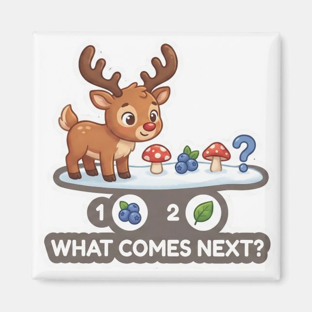 What Comes Next? Reindeer Pattern Learning Magnet (Devant)