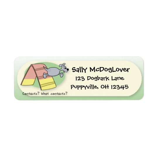 What Contacts? Dog Agility Return Address Label
