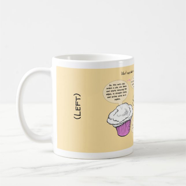 "What cupcakes talk about" Coffee Mug (Left)