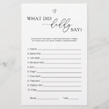 What Did Daddy Say Game