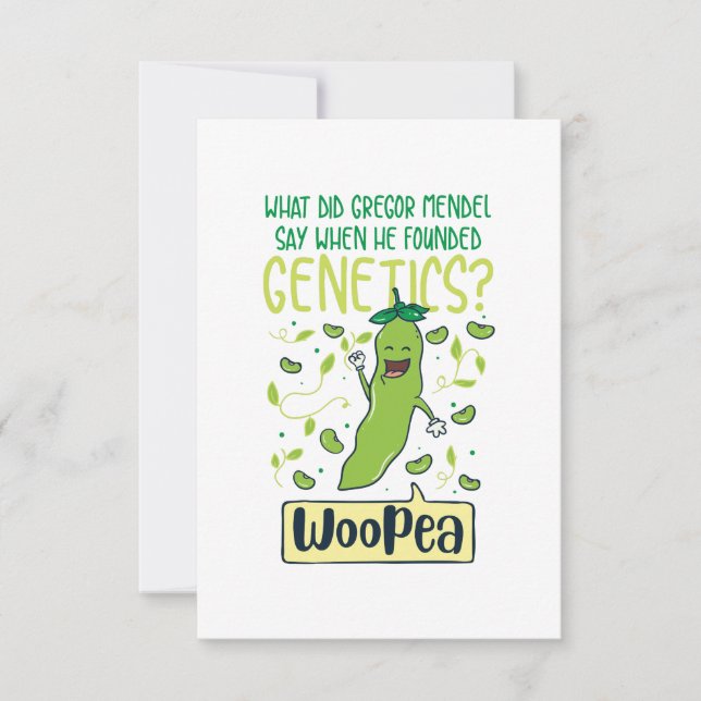 What Did Gregor Mendel Say When He Founded Genetic Card (Front)