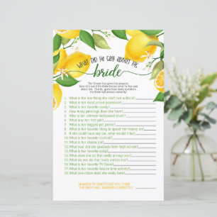 What Did He Say About His Bride Game - Lemon
