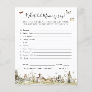 What Did Mommy Say Baby Shower Game