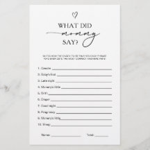 What Did Mommy Say Game