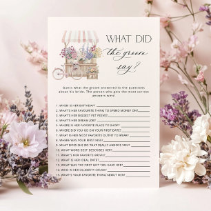 What did the groom say Off the Market game
