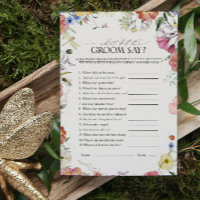 What Did The Groom Say Pressed Flowers Shower Game