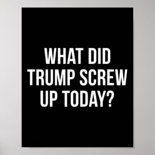 What Did Trump Screw Up Today - Poster