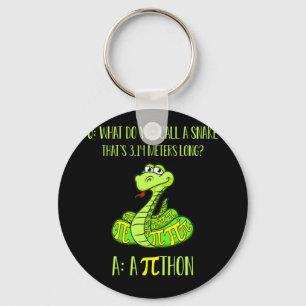 What Do You Call A Snake Python Pi Symbol Math Keychain