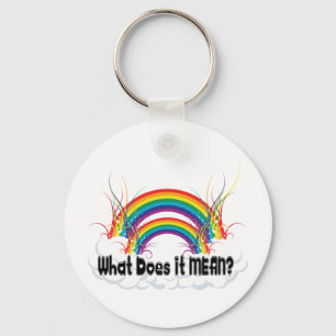 WHAT DOES IT MEAN? DOUBLE RAINBOW KEYCHAIN