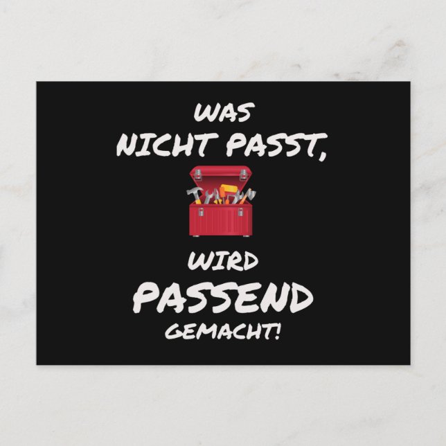 What Does Not Fit Is Made To Fit Postcard (Front)