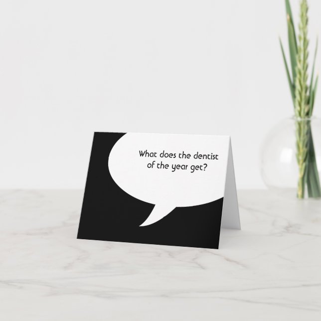 what does the dentist of the year get? card (Front)