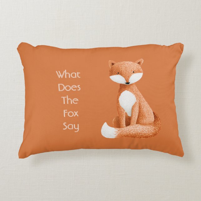 What Does the Fox Say? Accent Pillow (Front)