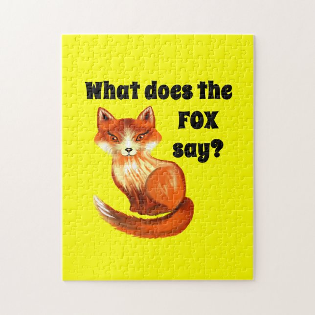 What Does the Fox Say Clothing and Gifts Jigsaw Puzzle (Vertical)