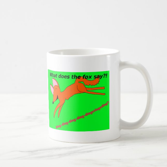 What does the fox say? coffee mug (Right)