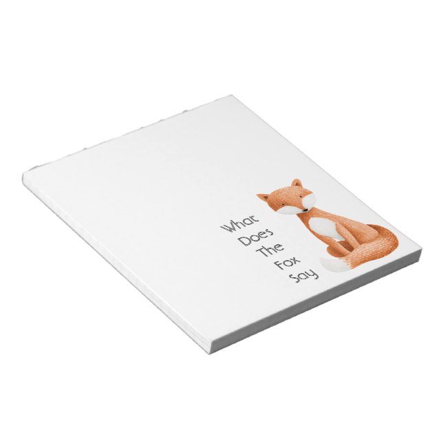 What Does the Fox Say? Notepad (Angled)