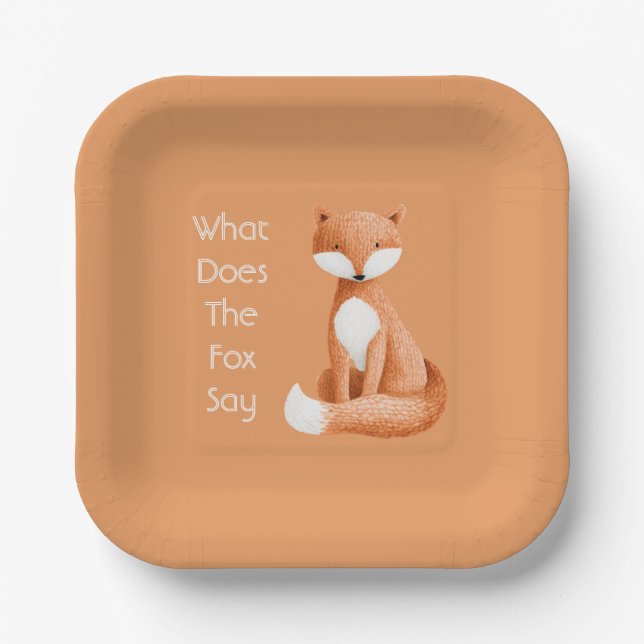 What Does the Fox Say? Paper Plate (Front)