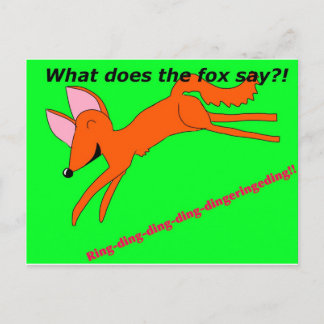 What does the fox say? postcard