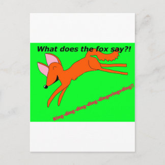 What does the fox say? postcard