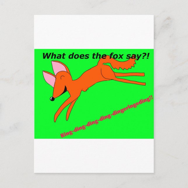 What does the fox say? postcard (Front)