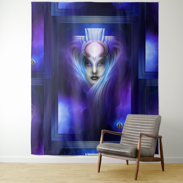 What Dreams Are Made Of Ethereal Clouds Portrait Tapestry (In Situ)