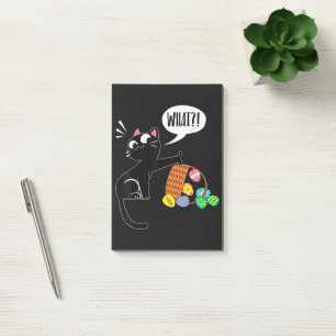 WHAT ! Easter Cat Post-it Notes