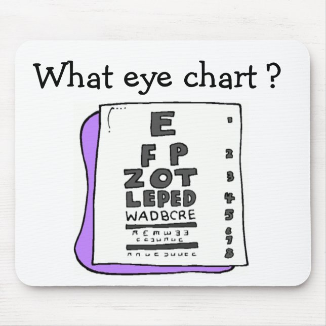 WHAT EYE CHART? MOUSE PAD (Front)