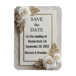 What flower wedding  invtation  magnet