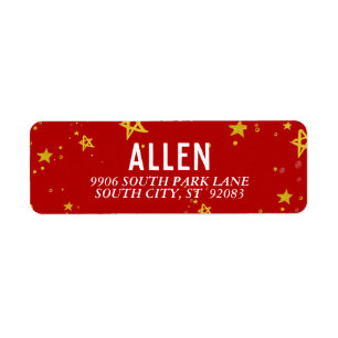 What Fun Gold Stars Address Label