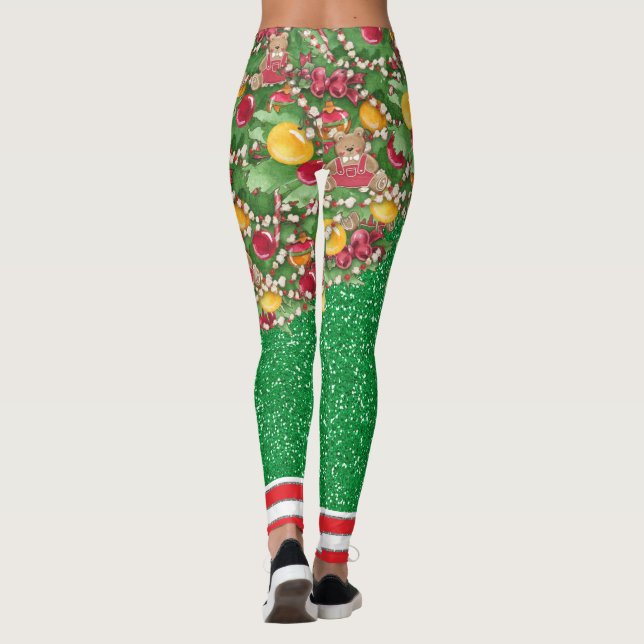 What Fun It Is To Be A Christmas Tree Leggings (Back)