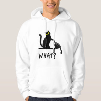 What Funny Black Coffee Cat Kitten Cat Lover Hoodie