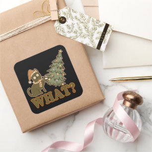 WHAT?  funny christmas          Square Sticker
