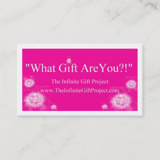 "What Gift Are You?!" Business Card