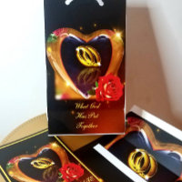 What God Has Put Together Invitation (Gold & Black