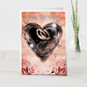 What God Has Put Together Pink Save The Date Foil Greeting Card