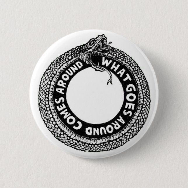 What goes around 2 inch round button (Front)