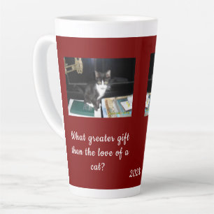 What greater gift Cat Photo Custom Latte Mug