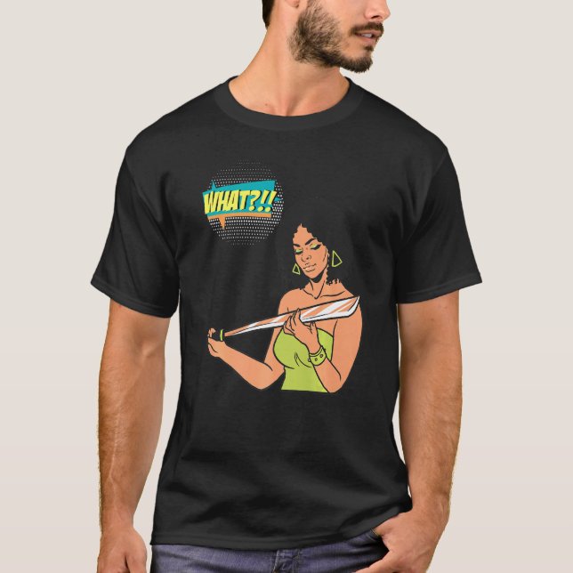 What Halloween Melanin Brown Skin Women Queen Girl T-Shirt (Front)