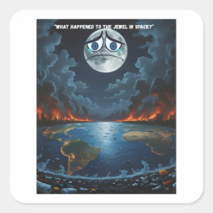 What Happened to the Jewel in Space? – If The Moon Square Sticker
