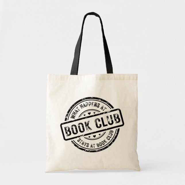 What Happens at Book Club Personalized Tote Bag (Front)